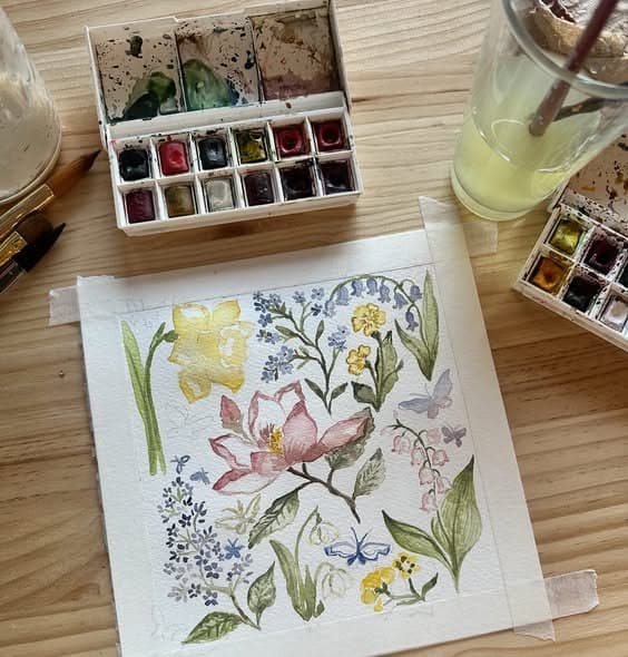 Watercolor artwork seven